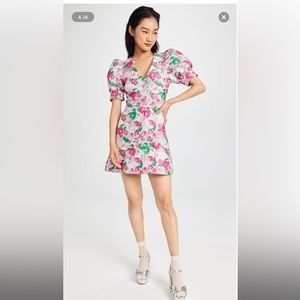 NWT GANNI 3D Jacquard Button Down Mini Dress
size 32